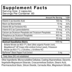 Beetroot - Maintain Healthy  Cardiovascular Health - 120 Capsules