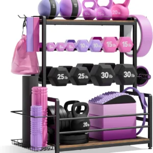 3-Tier Weight Rack  with Side Basket